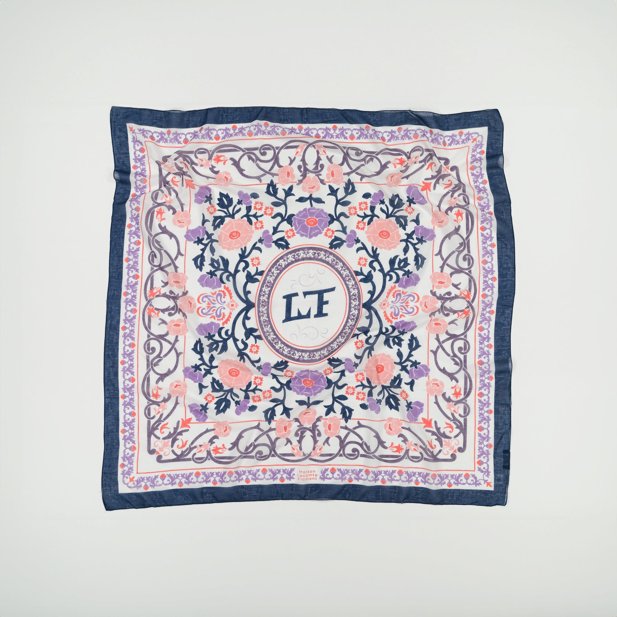 Foulard Marie-Antoinette Lilas coton
