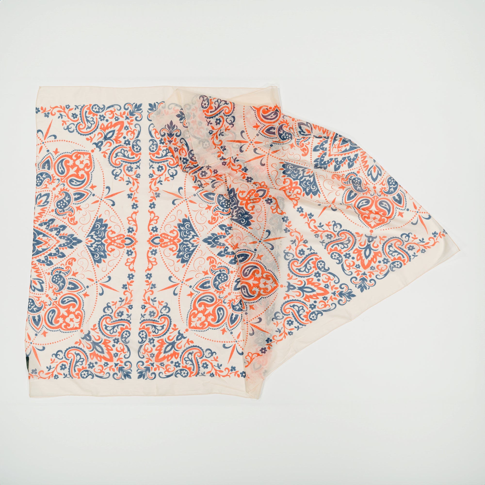 Large blue and orange Costa Brava scarf