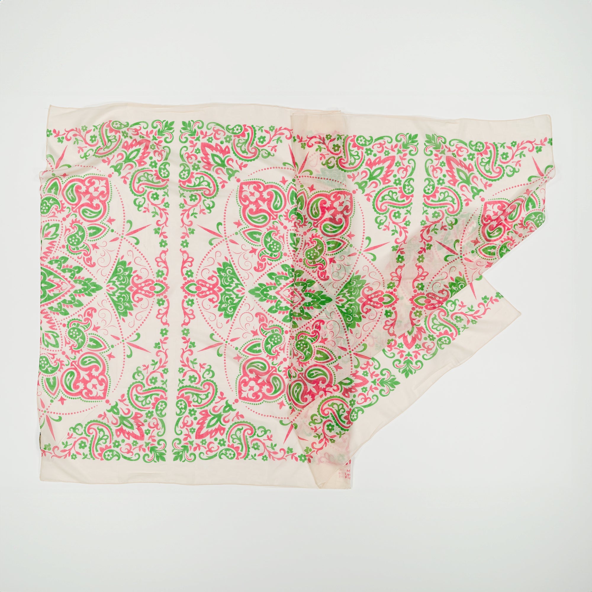 Large Foulard Costa Brava vert et rose