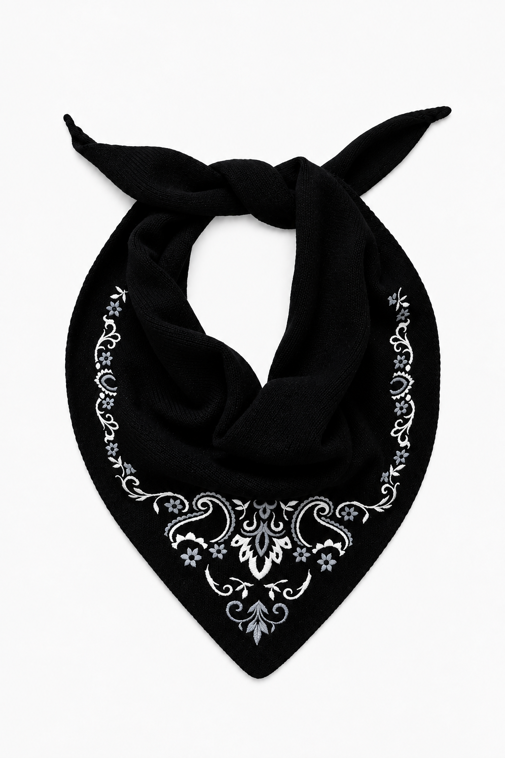 Triangle Mérinos Bandana Black