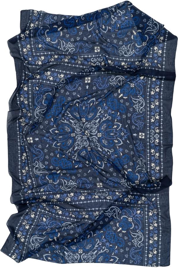 Large blue Costa Brava scarf