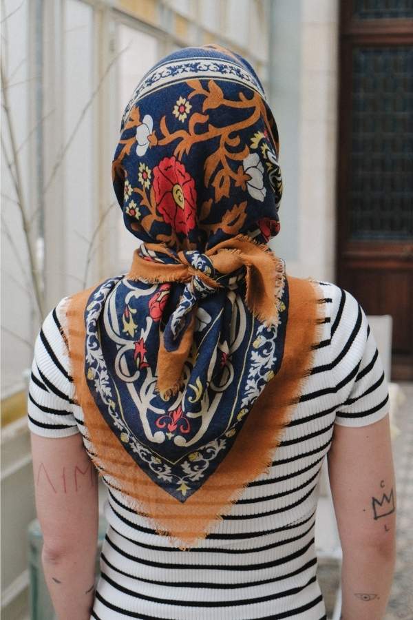 Foulard Marie-Antoinette navy LS