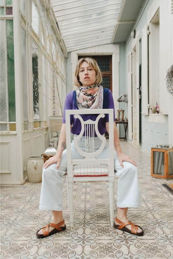 Foulard Marie-Antoinette Lilas LS