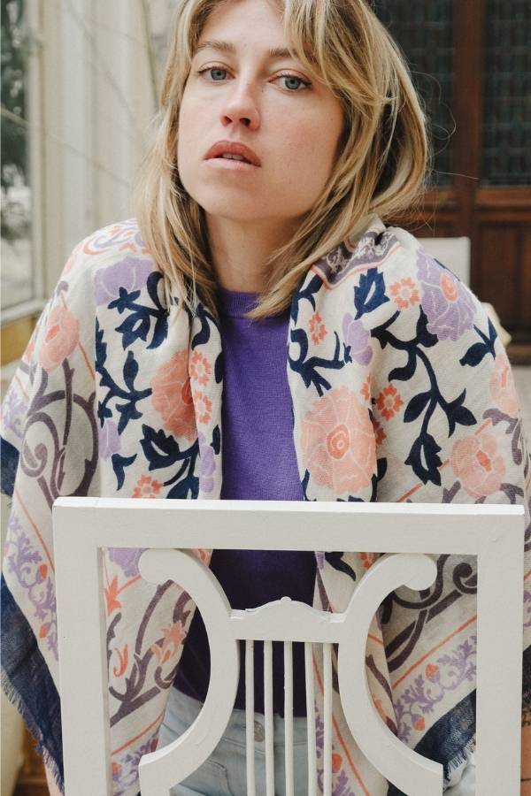 Foulard Marie-Antoinette Lilas LS
