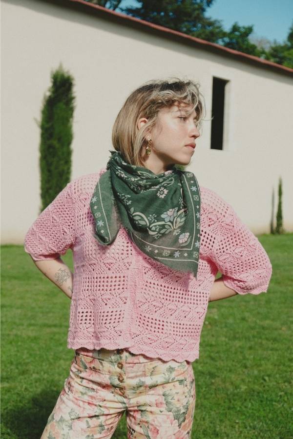 Scarf Secret garden Kaki LS