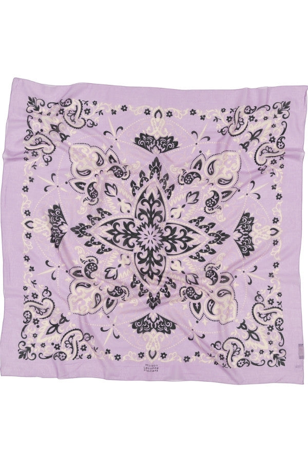 Lilac cotton bandana scarf