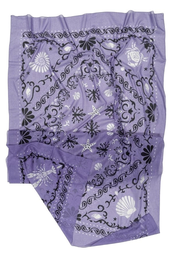 Sarong Scarf – Crustaceans Lilac