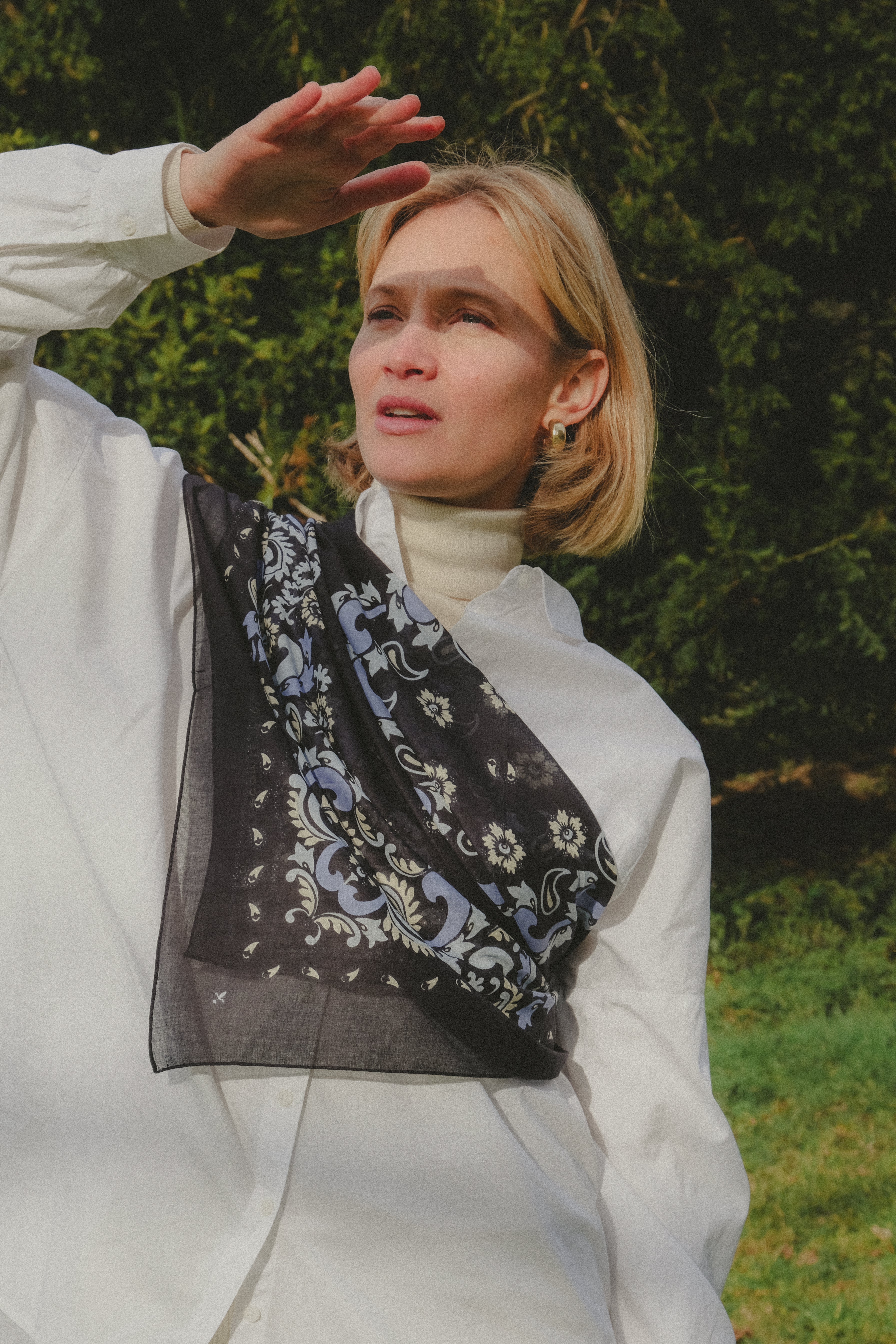 Bandana Flowers Black coton