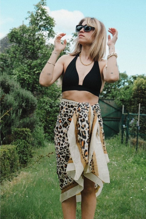 paréo Leo beige camel