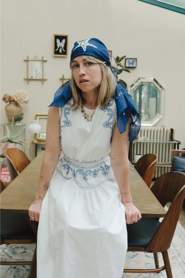 Bandana Crustacés navy coton