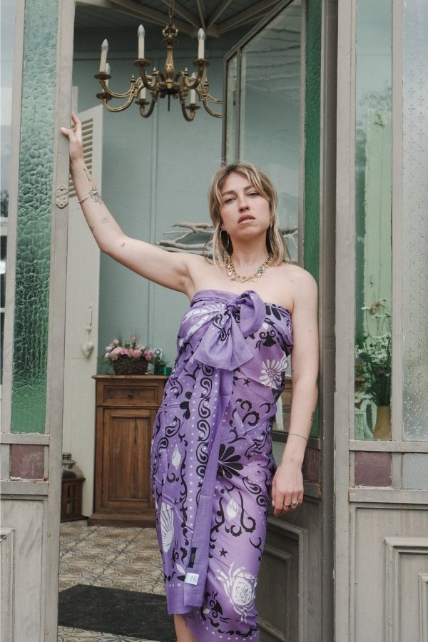 Sarong Scarf – Crustaceans Lilac