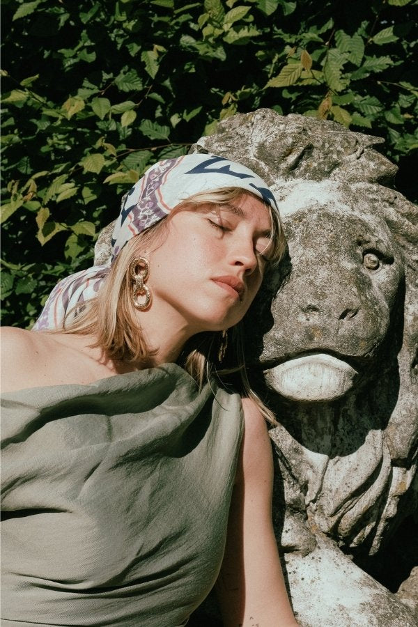 Foulard Marie-Antoinette Lilas coton