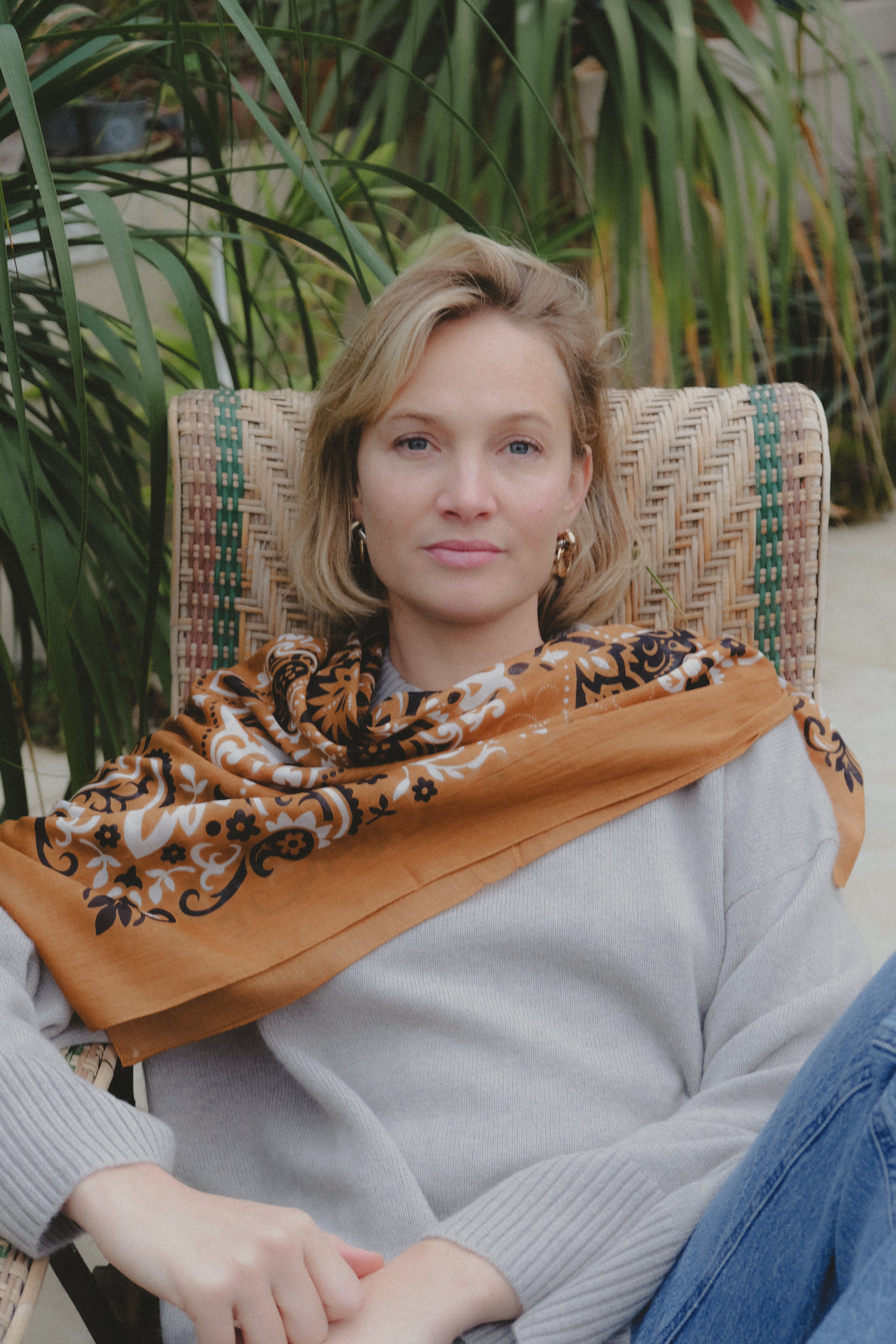 Foulard bandana camel coton