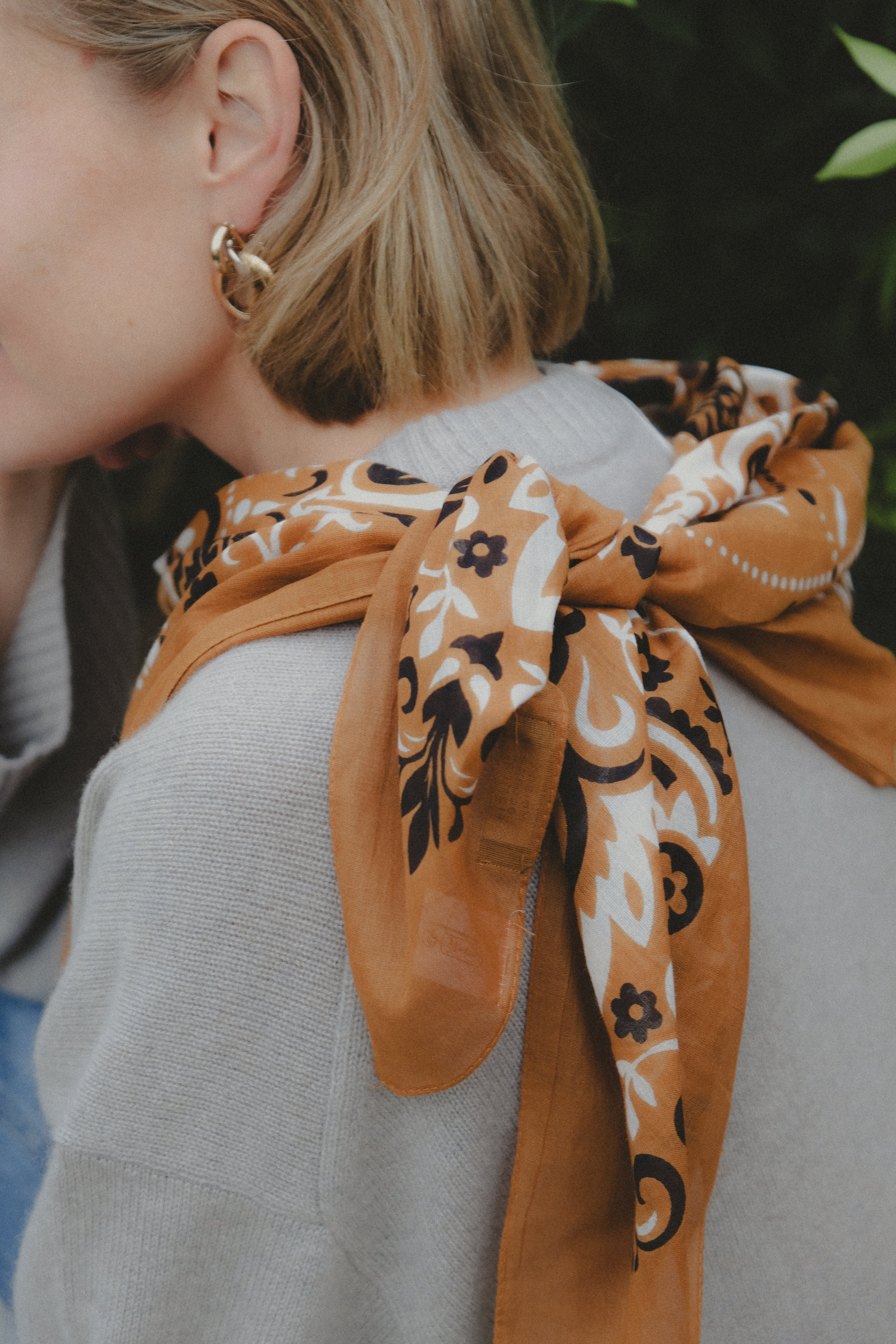 Foulard bandana camel coton