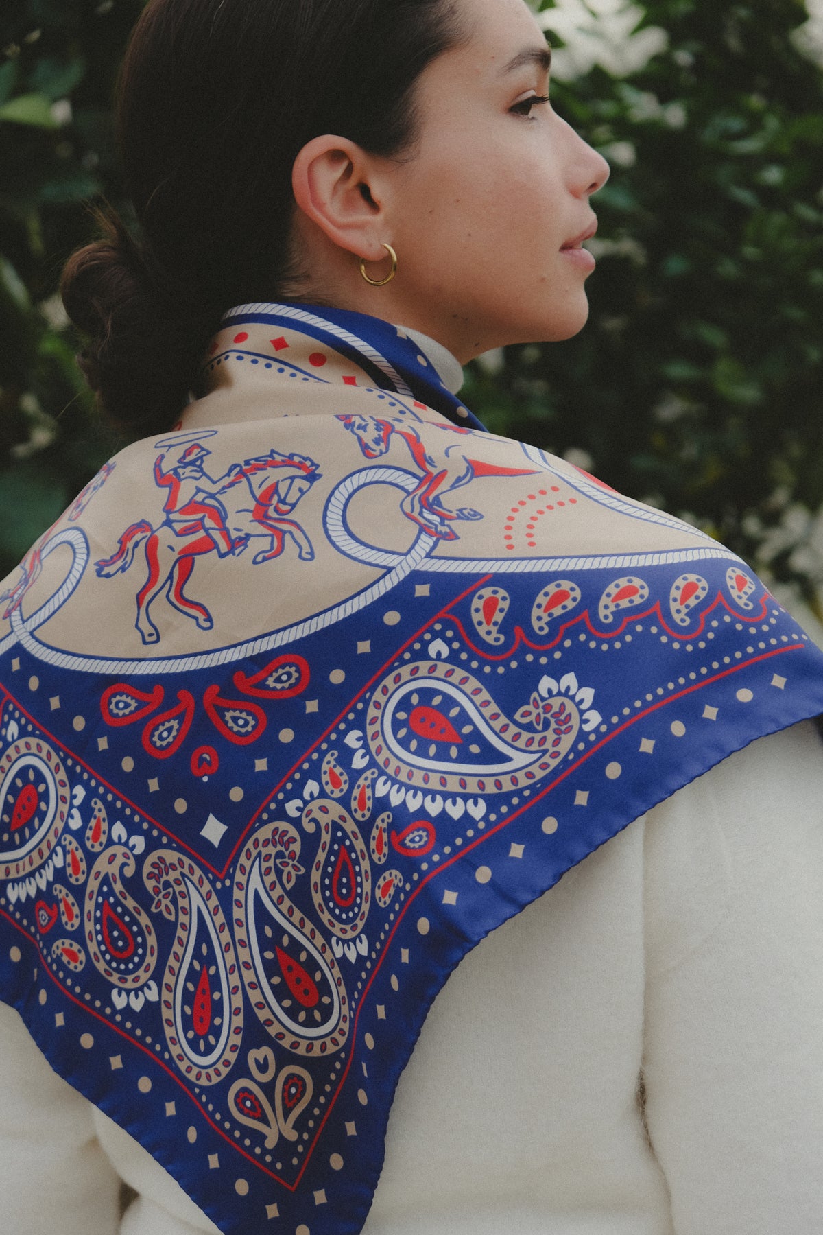 Scarf Rodeo Navy Silk