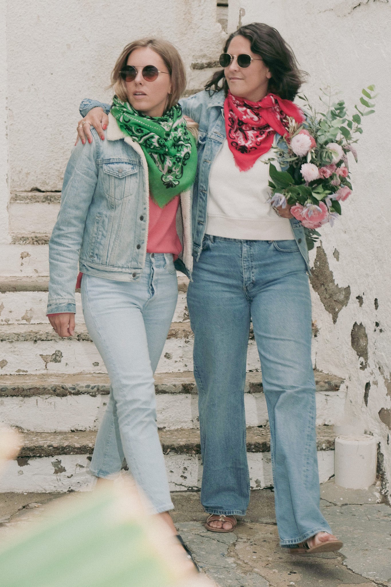 Large Foulard bandana fuchsia Cash