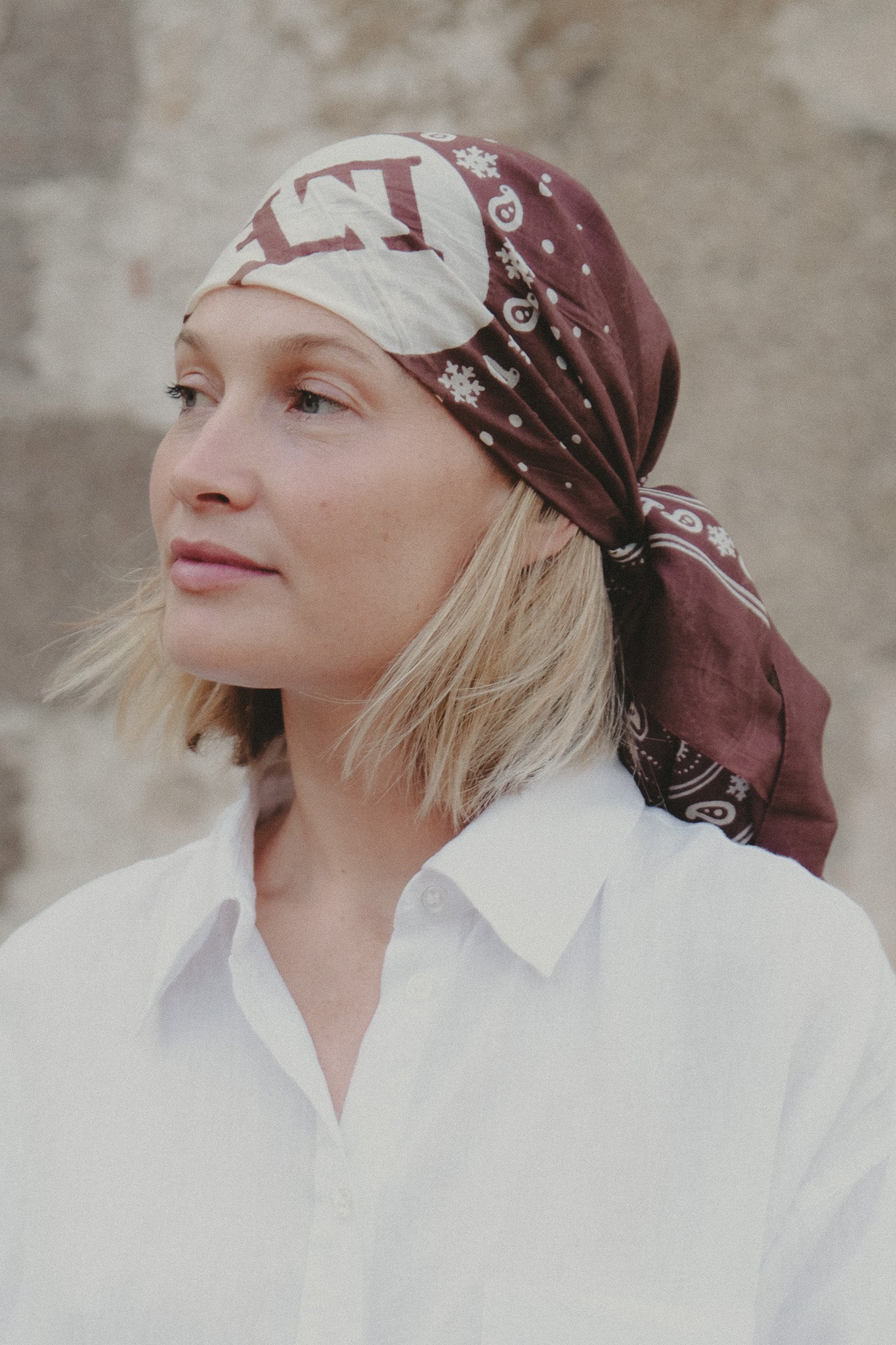 Bandana Flocon choco coton