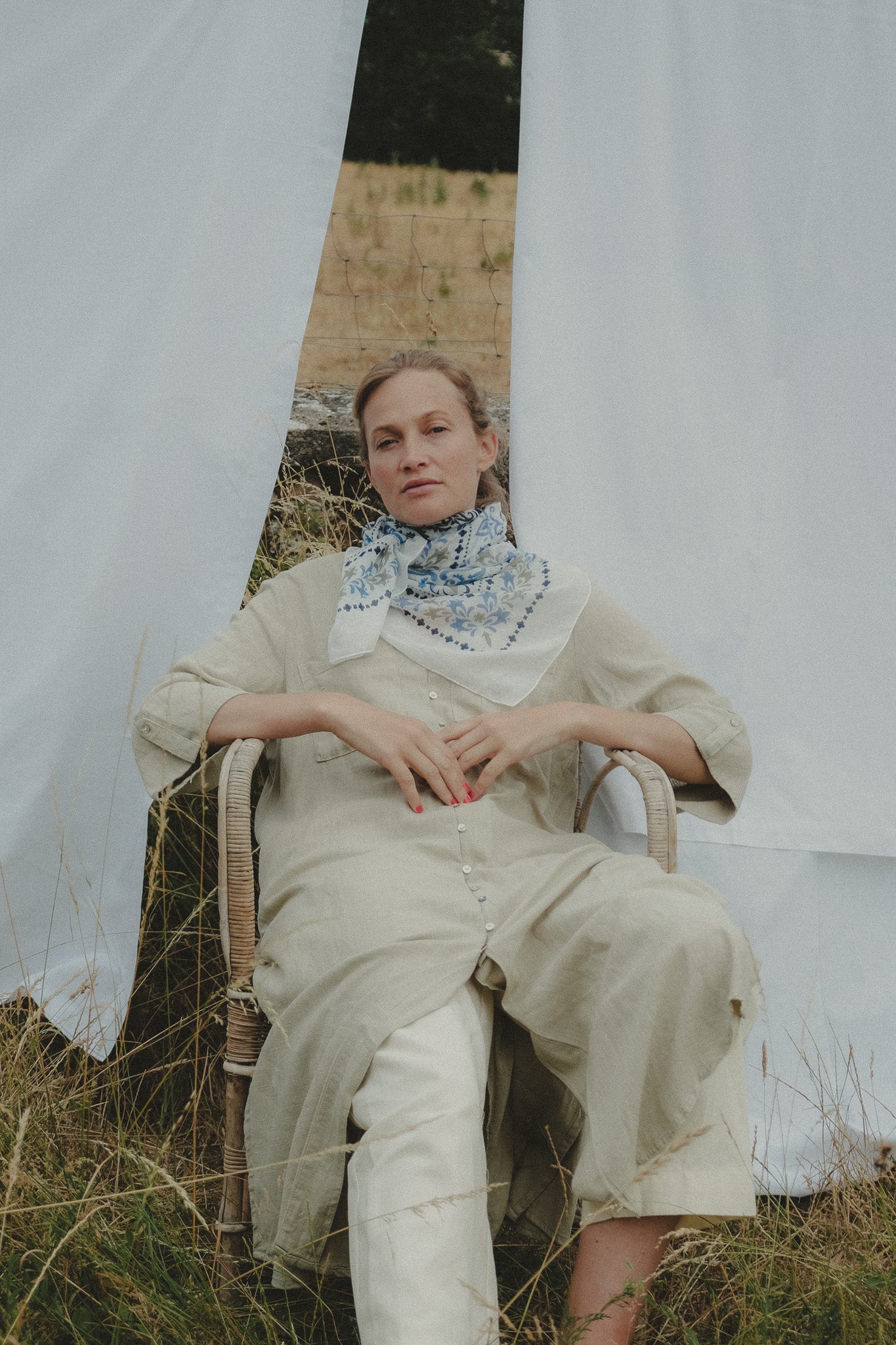 Large Foulard bandana Lisboa coton