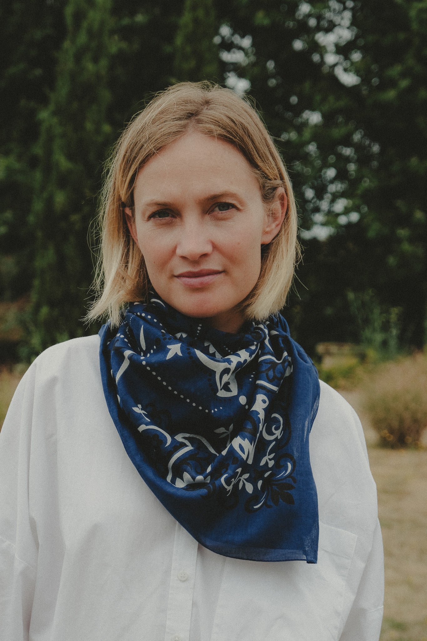 Foulard bandana navy coton