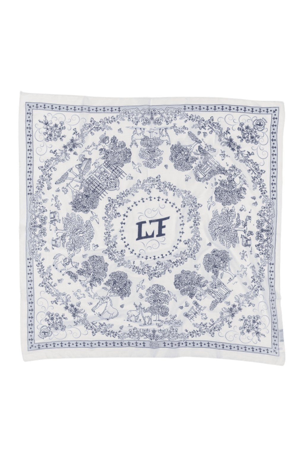Toile de Jouy navy coton