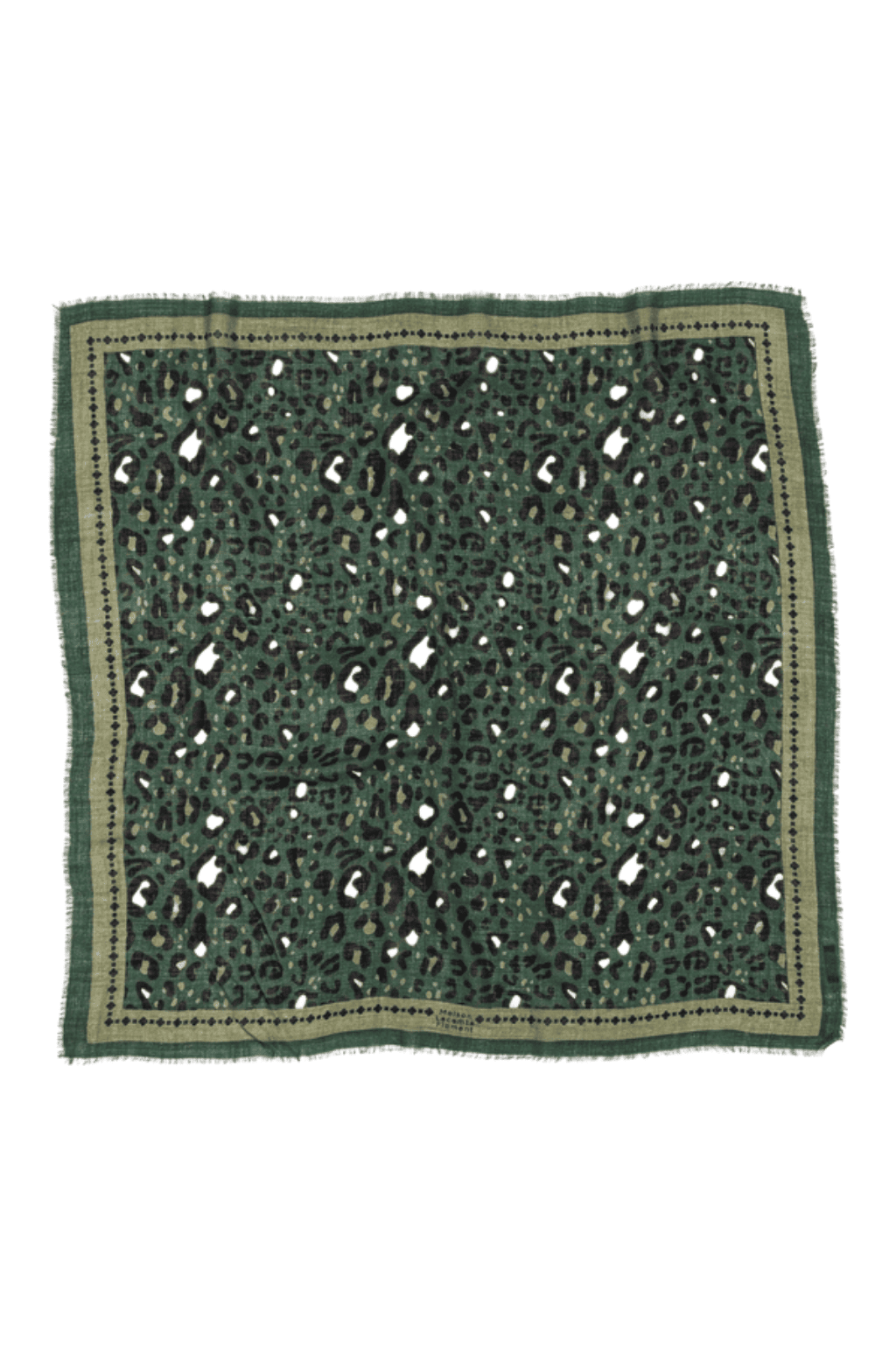 Foulard Leo beige vert LS