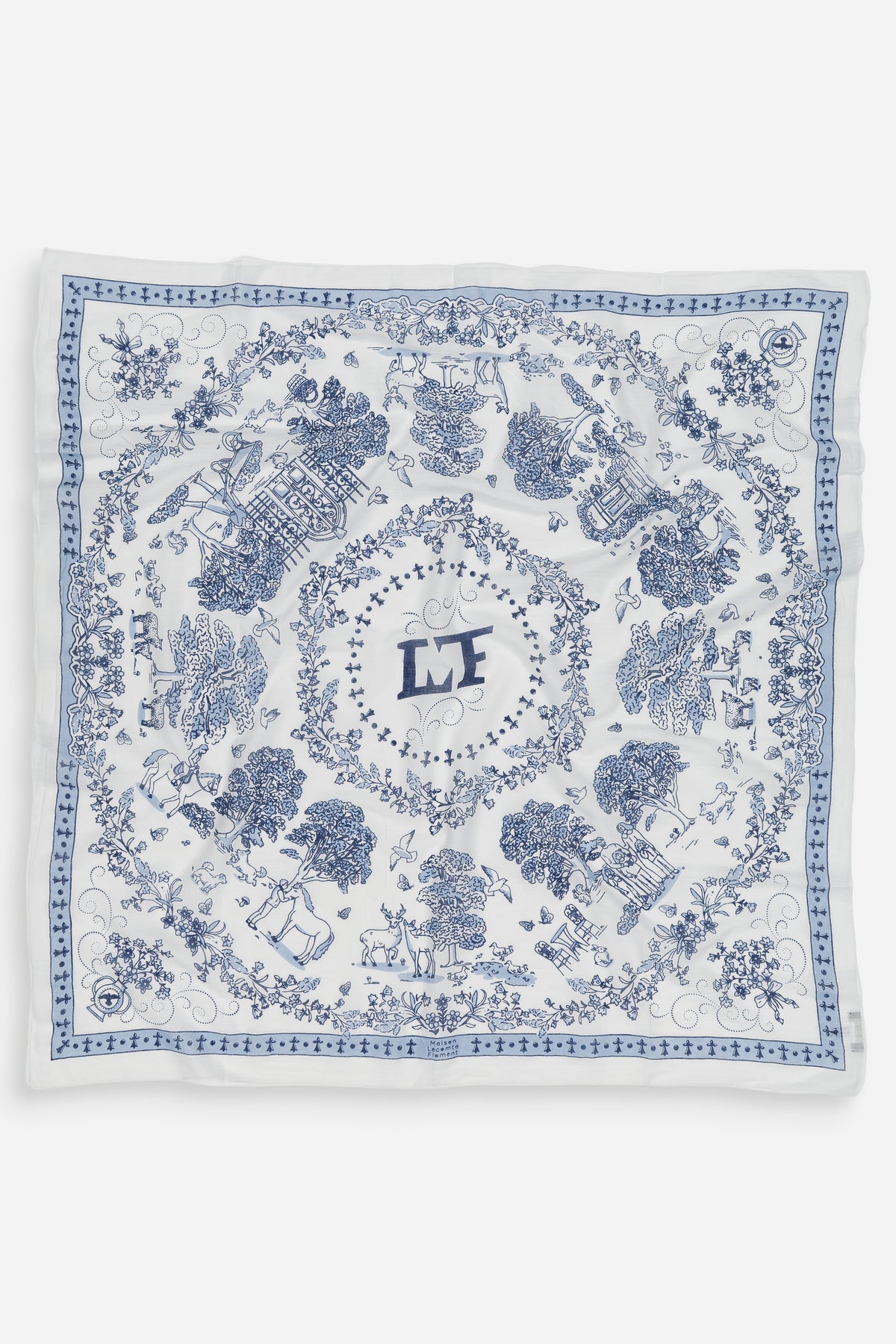 Toile de Jouy Navy coton