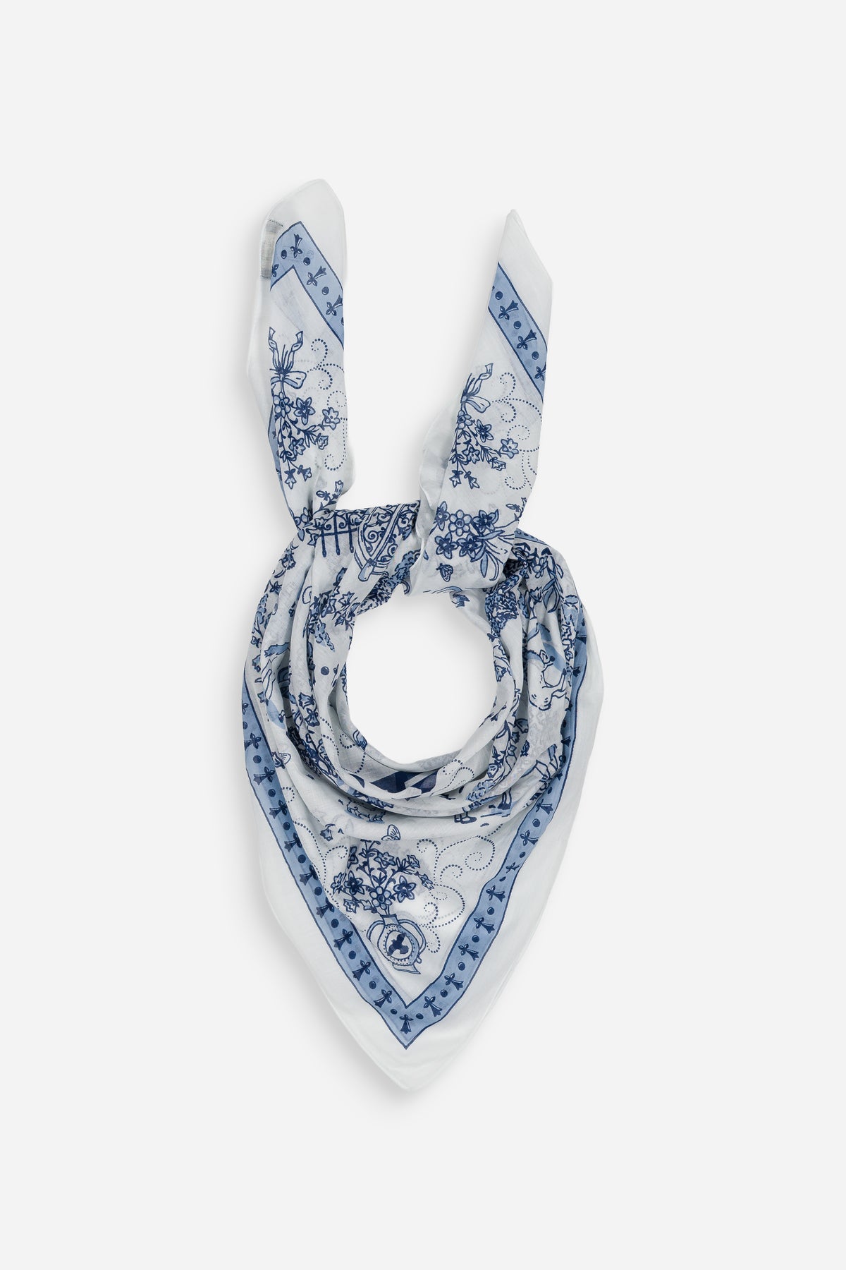 Toile de Jouy navy coton