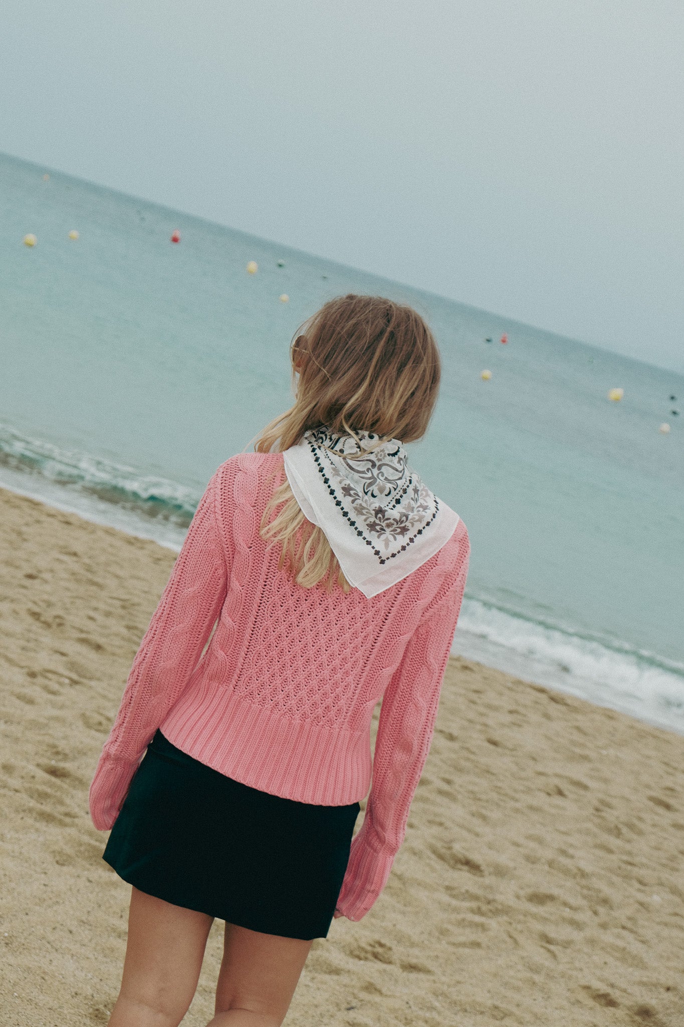 Large Foulard bandana Lisboa granit coton