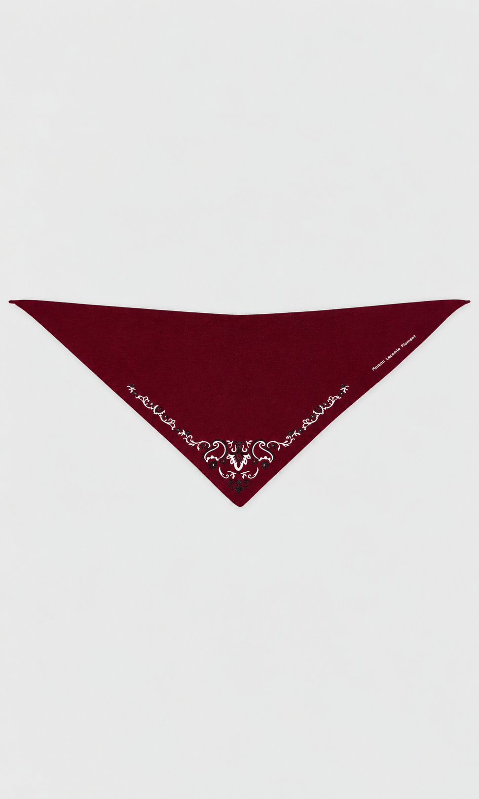 Burgundy Bandana Merino Triangle Scarf