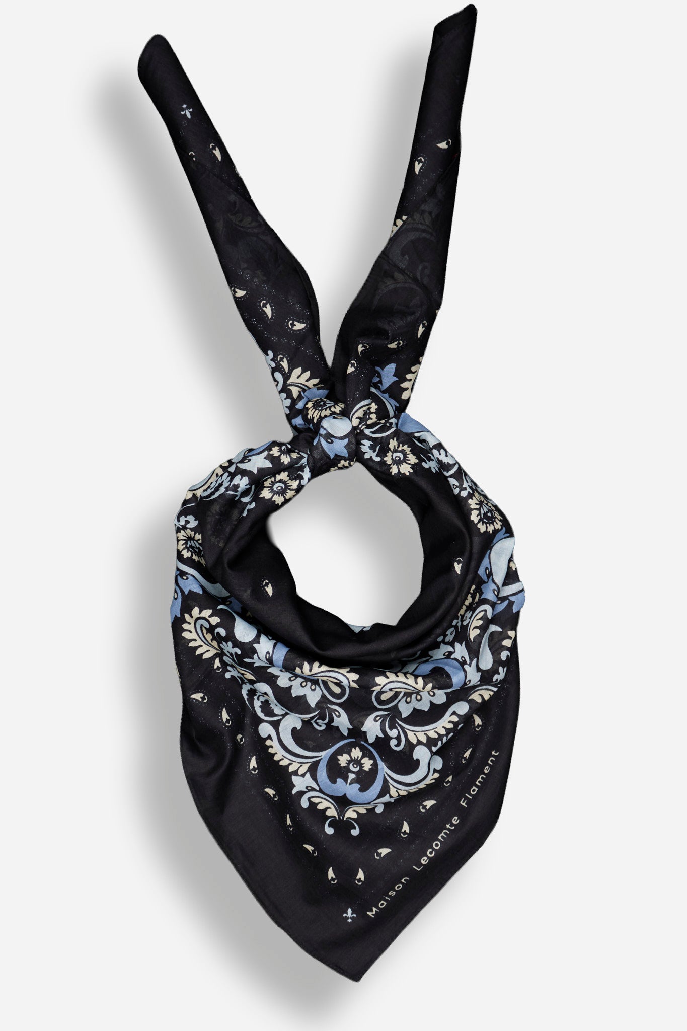 Bandana Flowers Black coton
