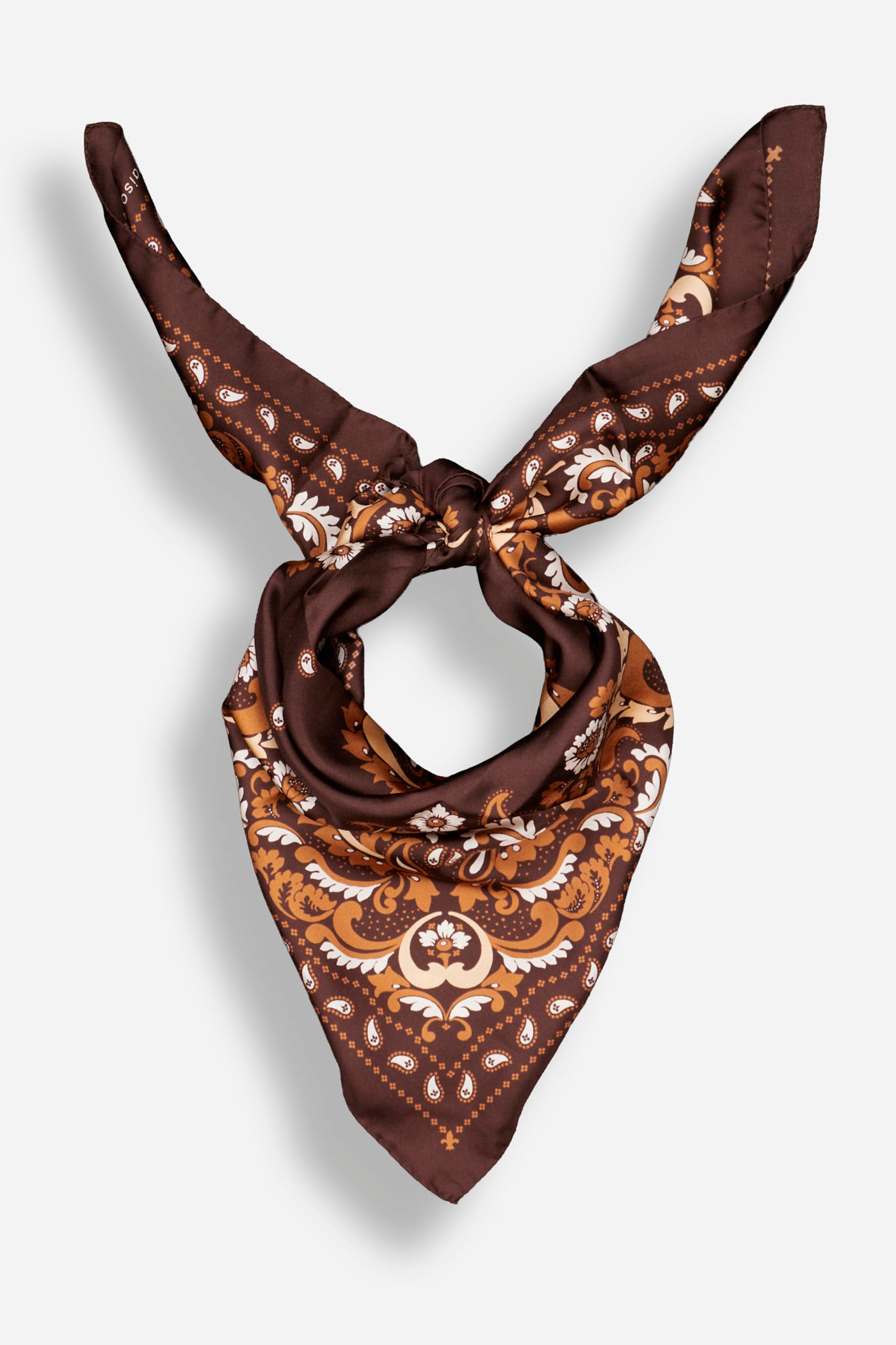 Bandana Flowers Chocolate Silk