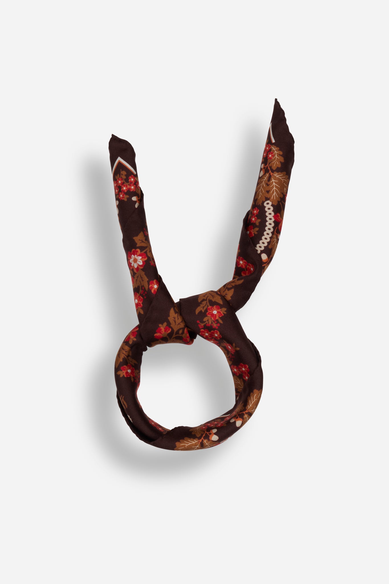 Small Scarf Retour de Forêt Chocolate Silk