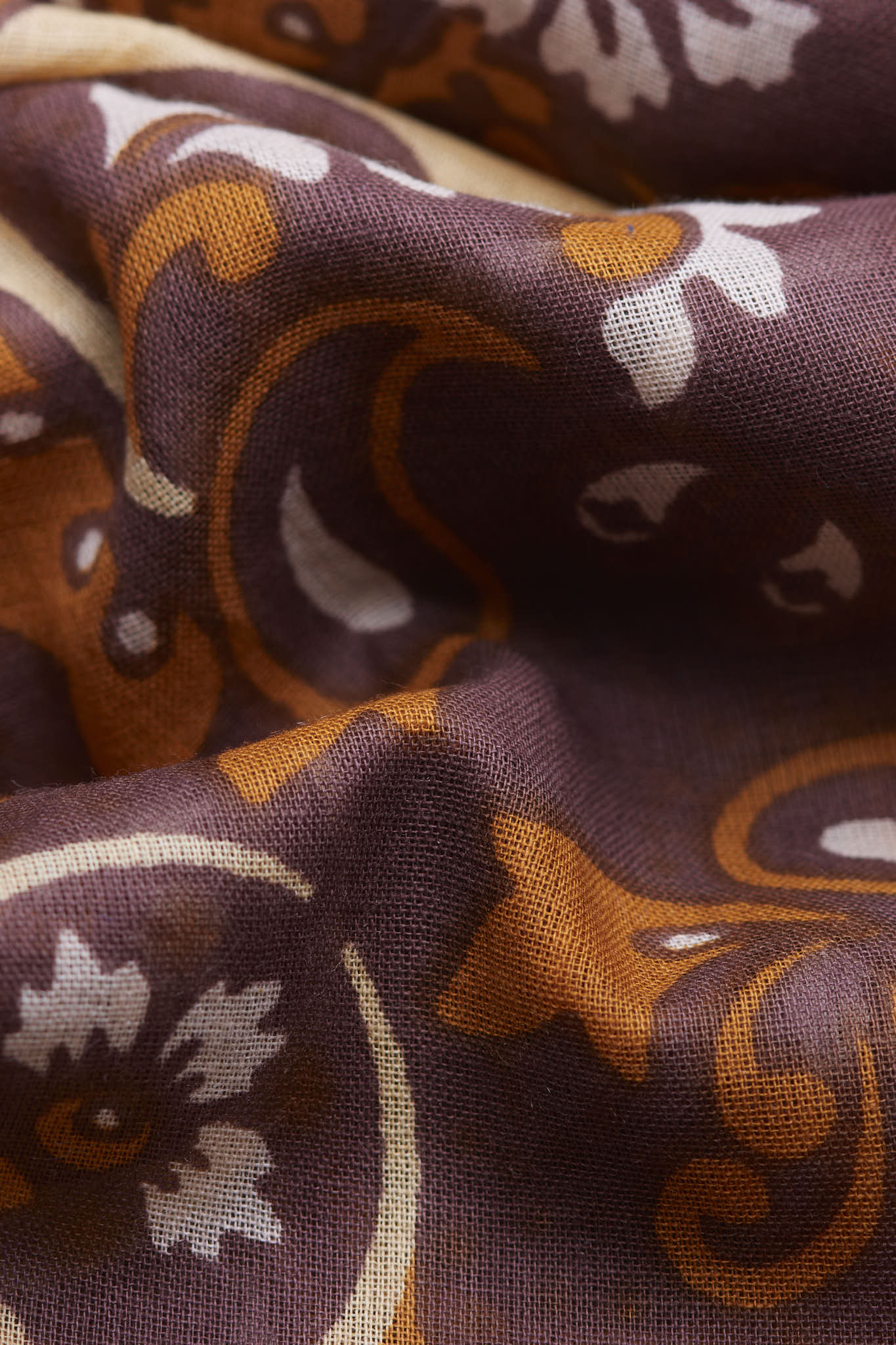 Bandana Flowers Chocolate coton