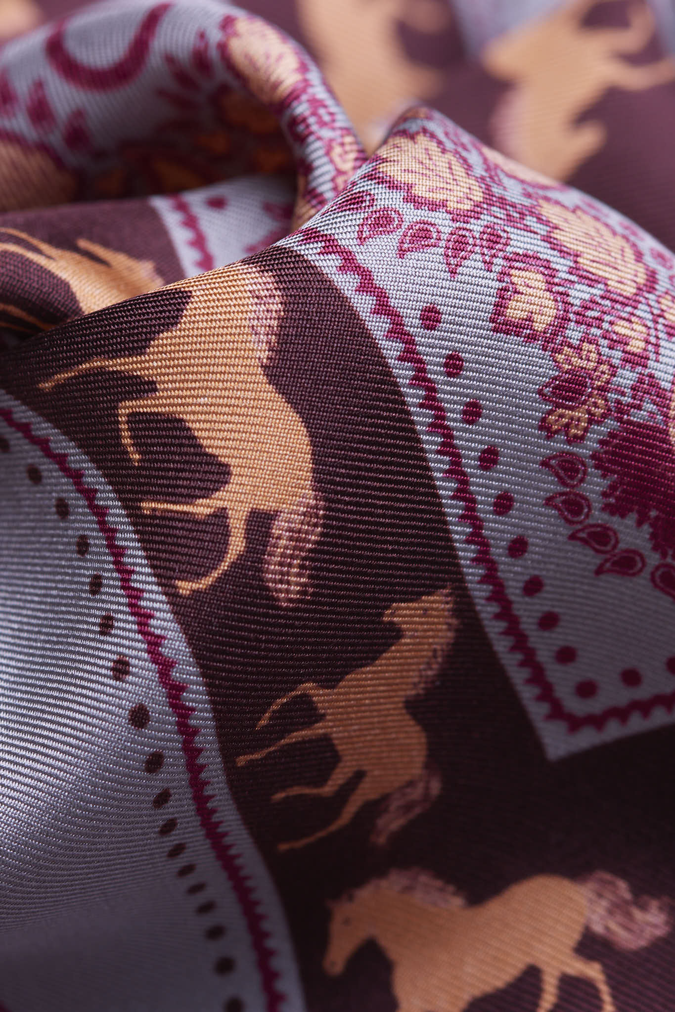 Small Equestrian Cabernet Silk