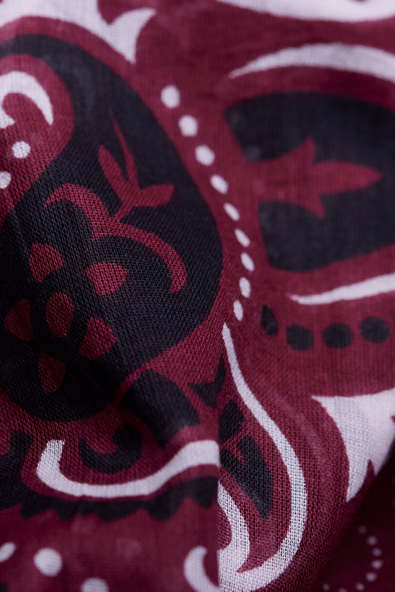 Foulard bandana bordeaux coton