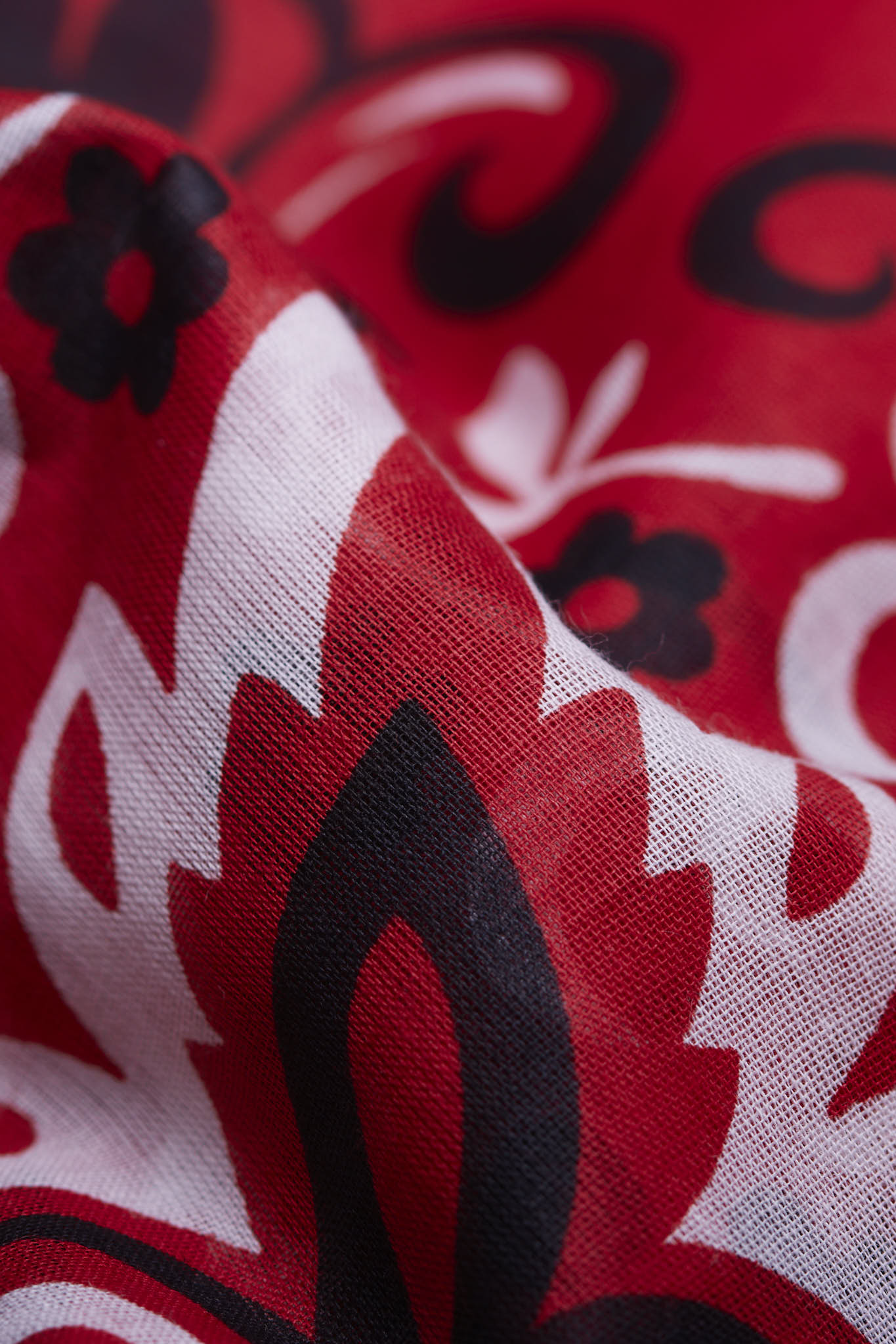 Red cotton bandana scarf