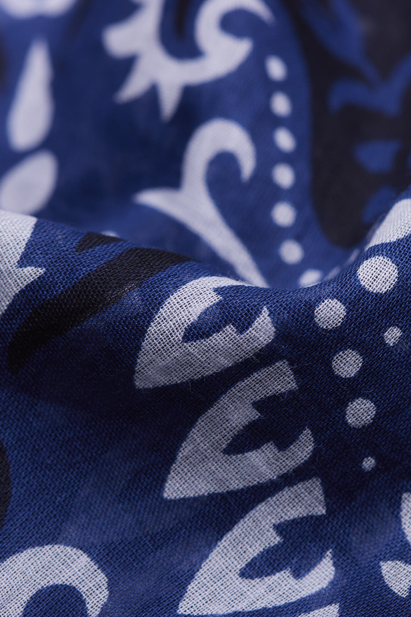 Navy cotton bandana scarf