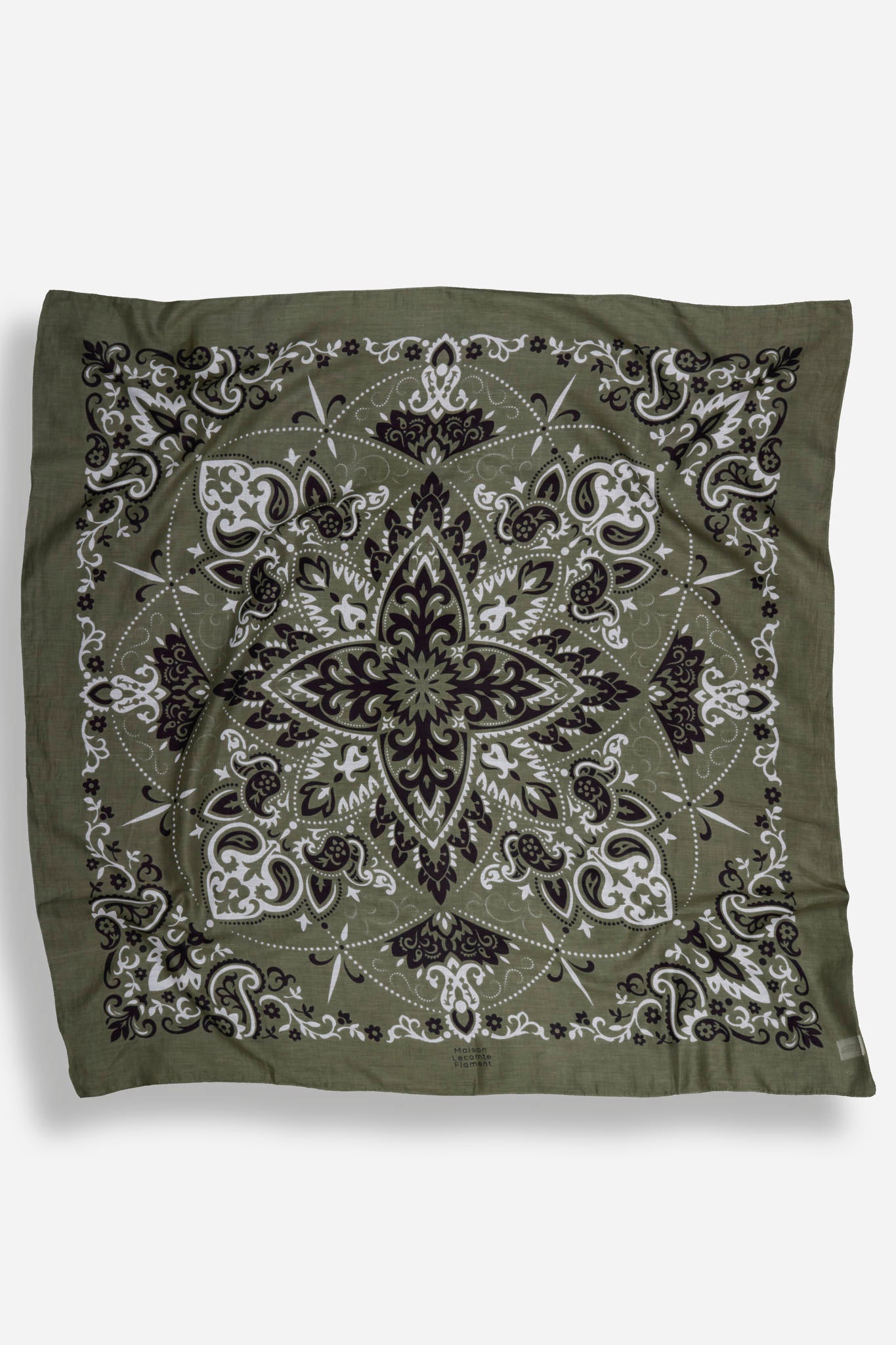 Foulard bandana kaki coton