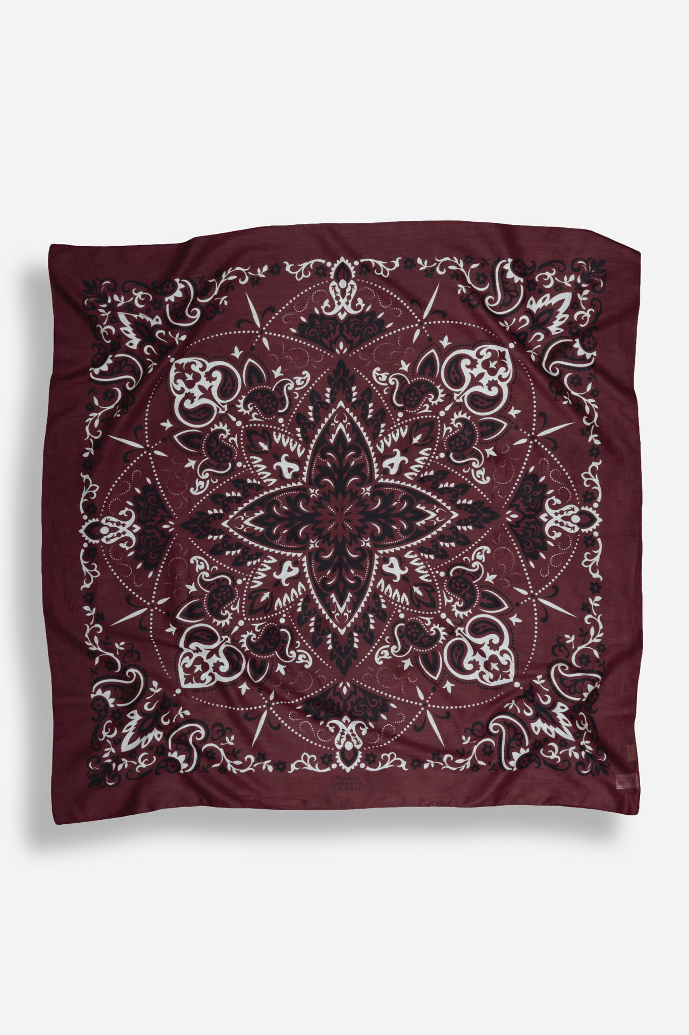Foulard bandana bordeaux coton