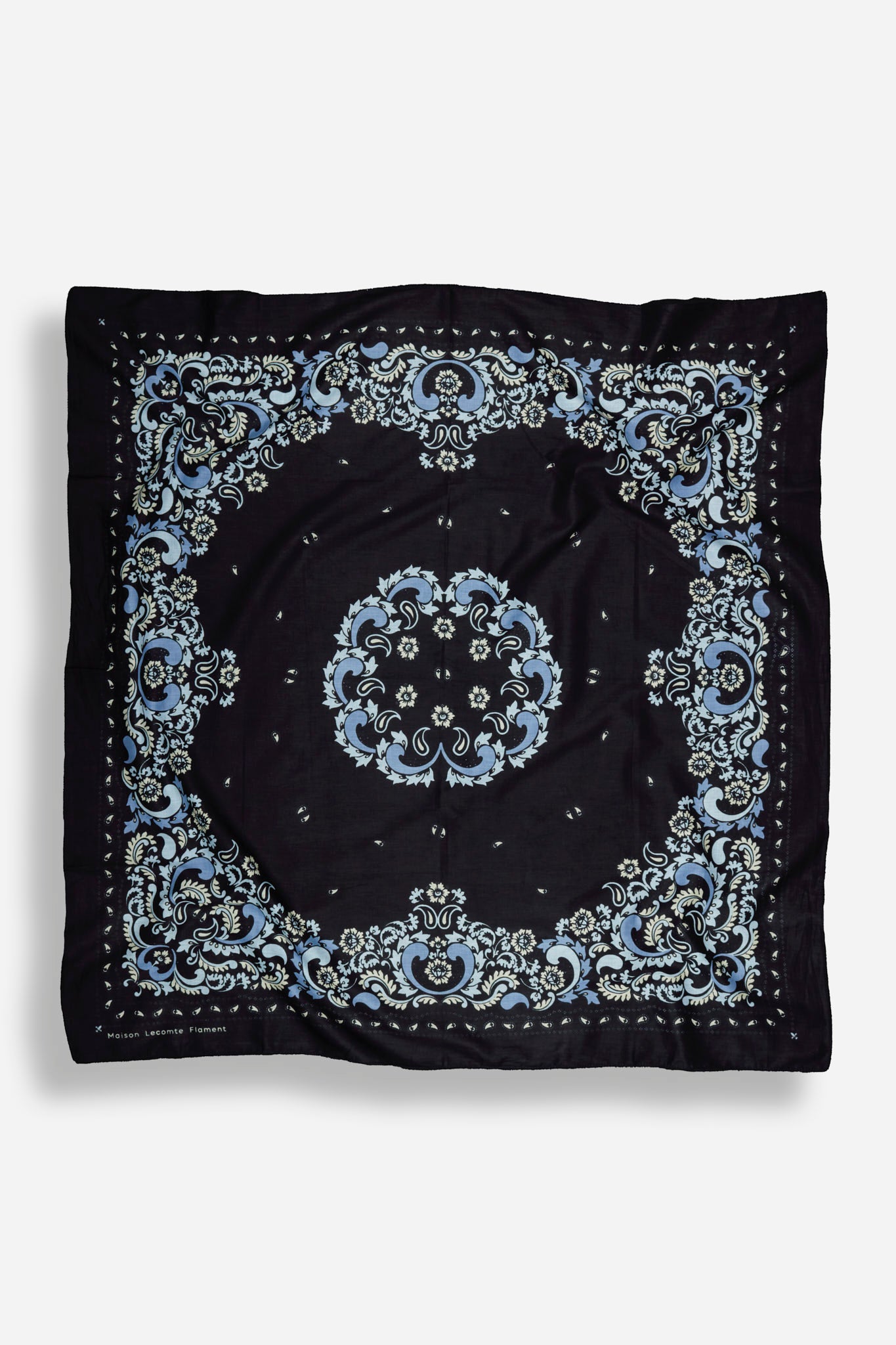 Bandana Flowers Black coton
