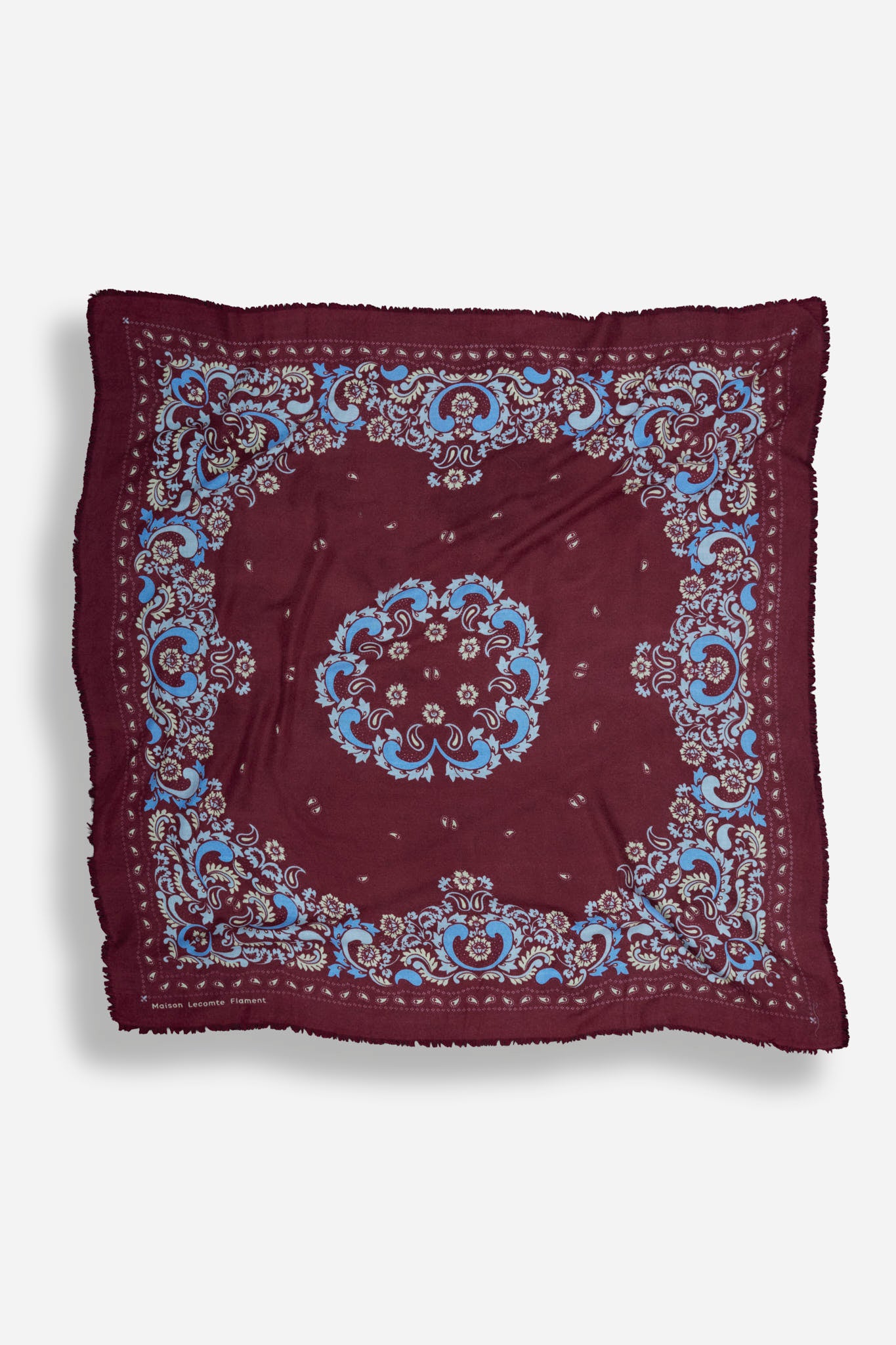 Bandana Flowers Burgundy WC