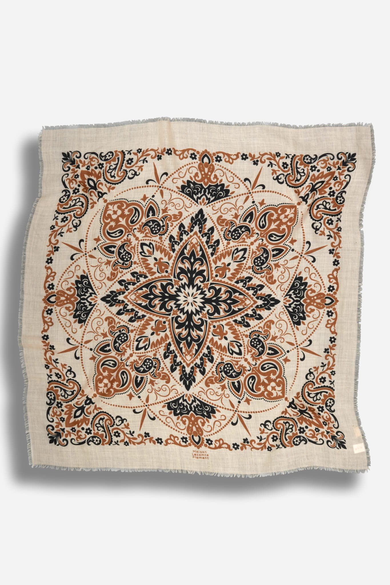 Foulard bandana lait et camel LS
