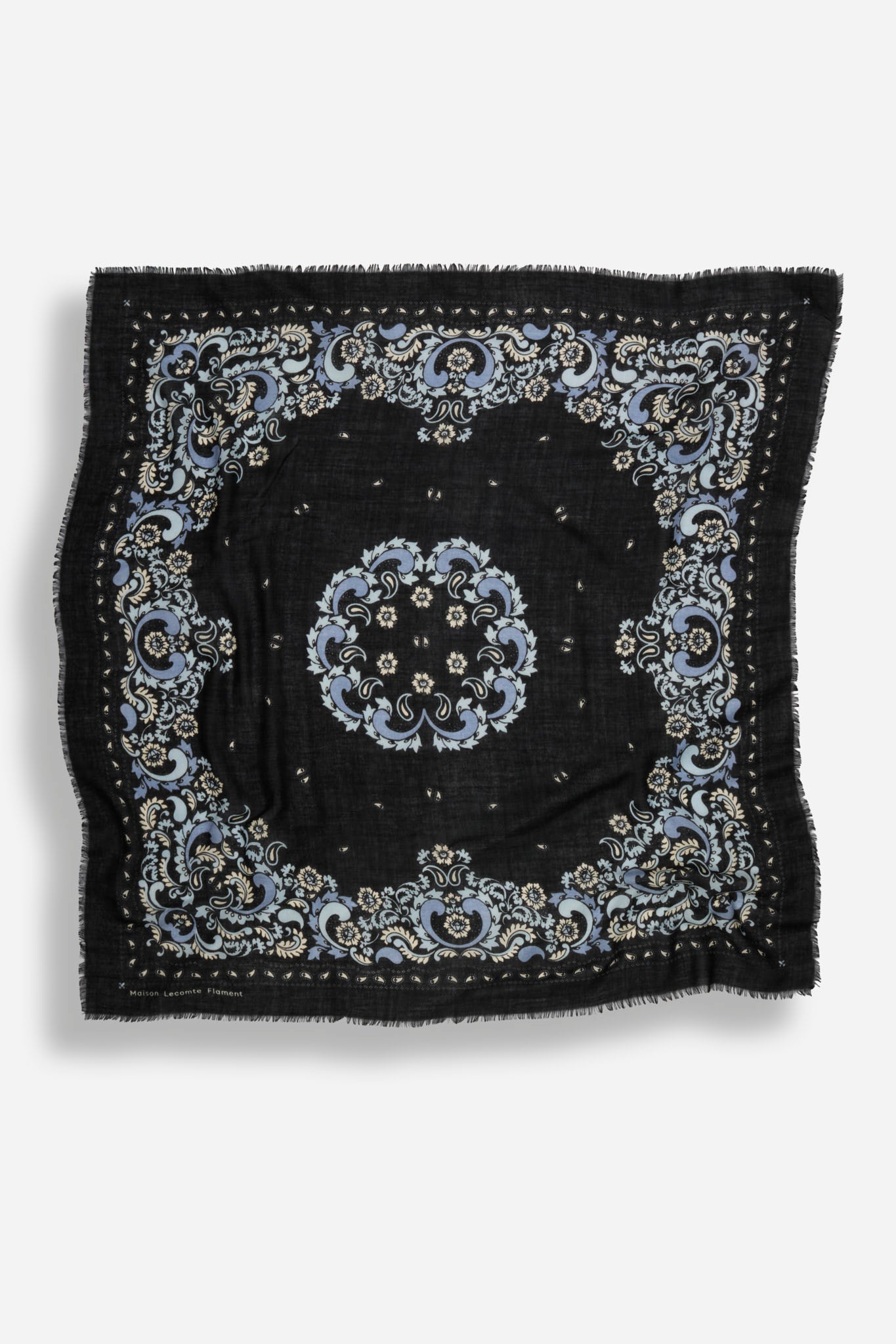 Bandana Flowers Black WC