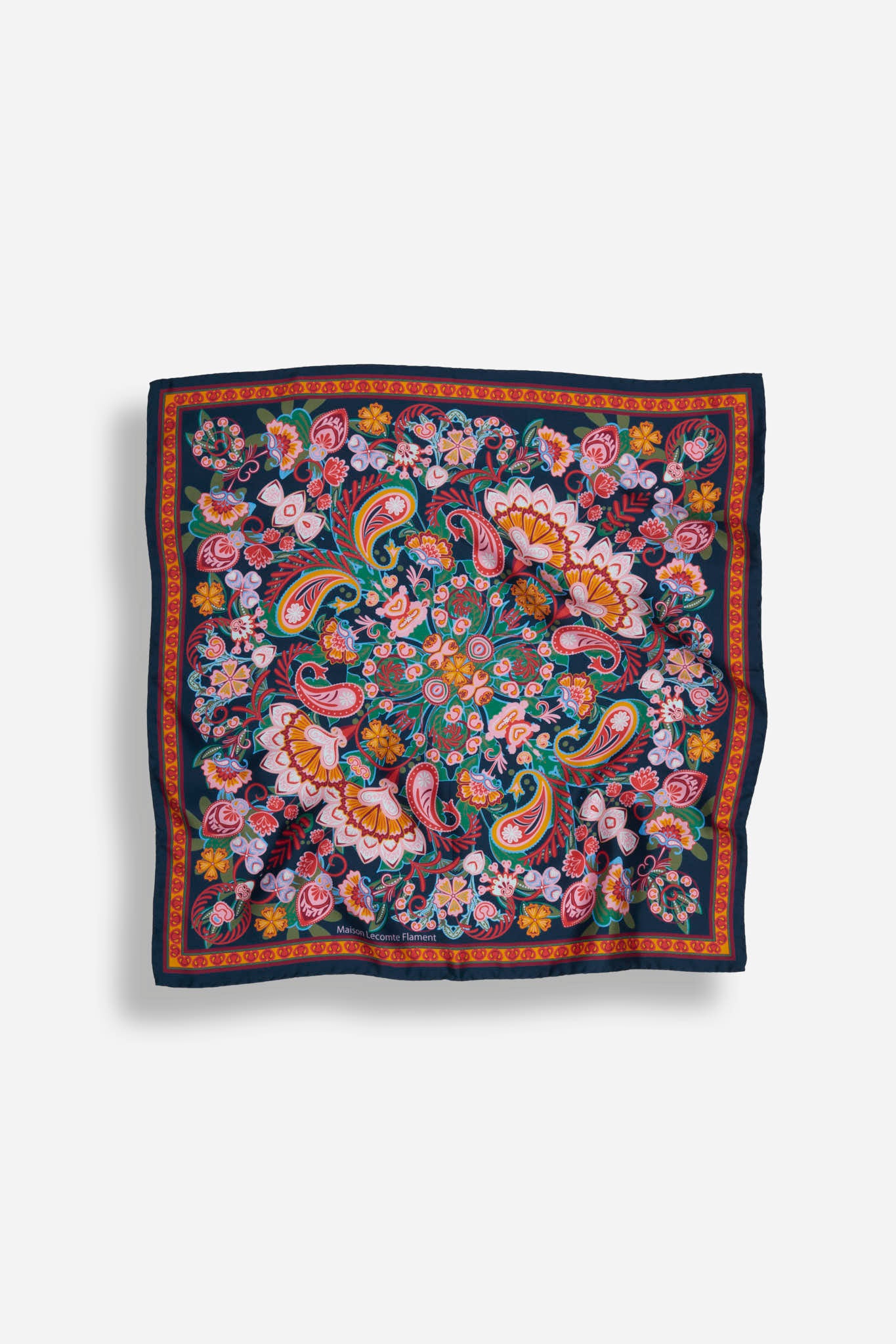 Small Scarf Volcanique Pink Silk