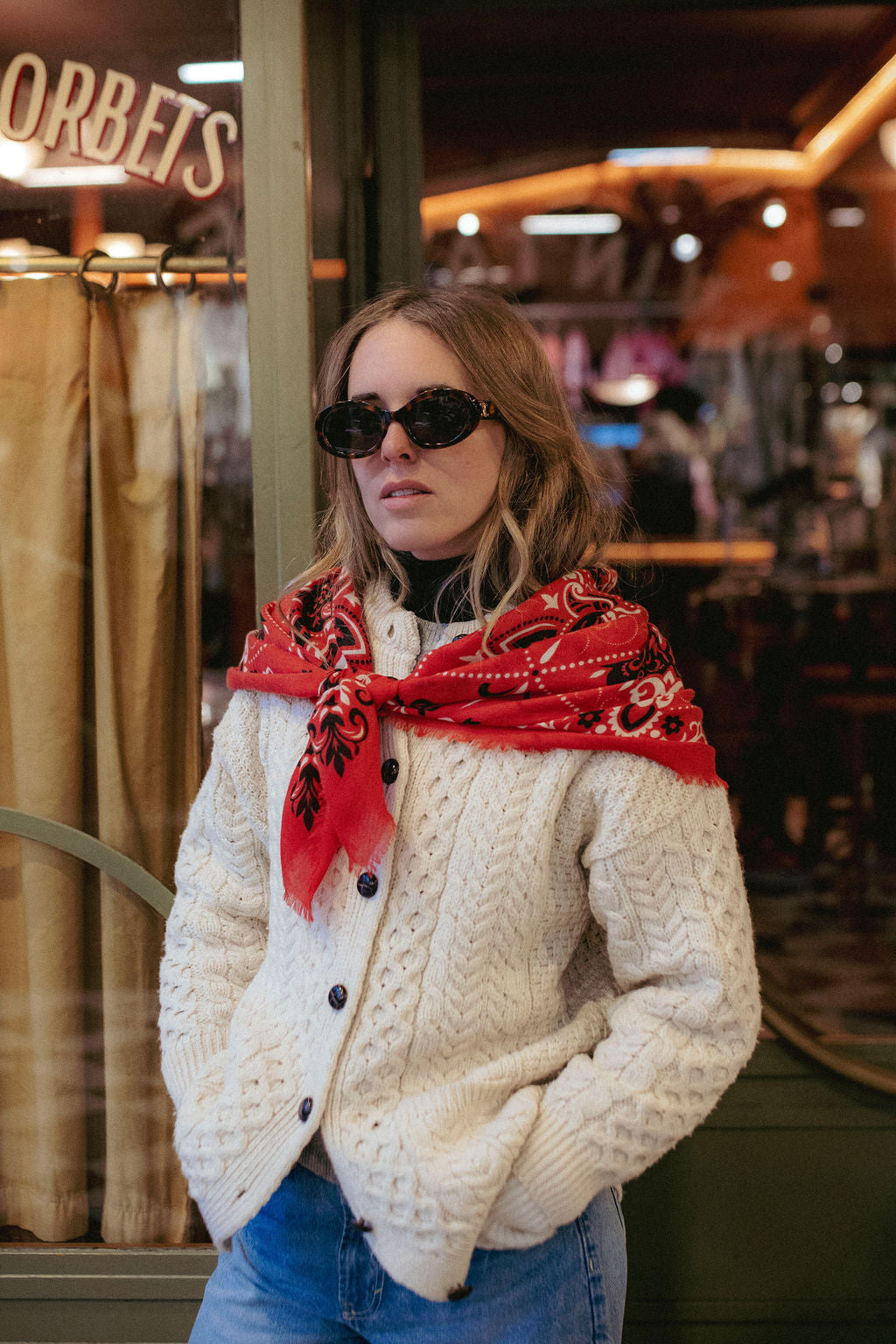 Foulard bandana Rouge LC