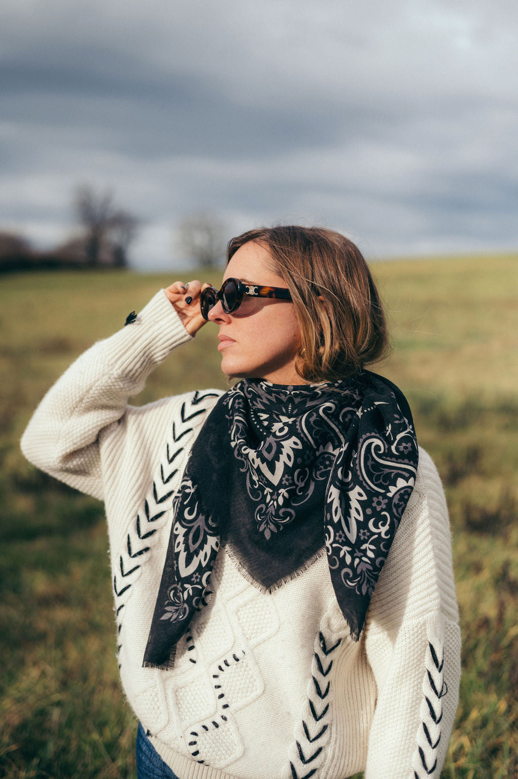 Foulard bandana Noir cash