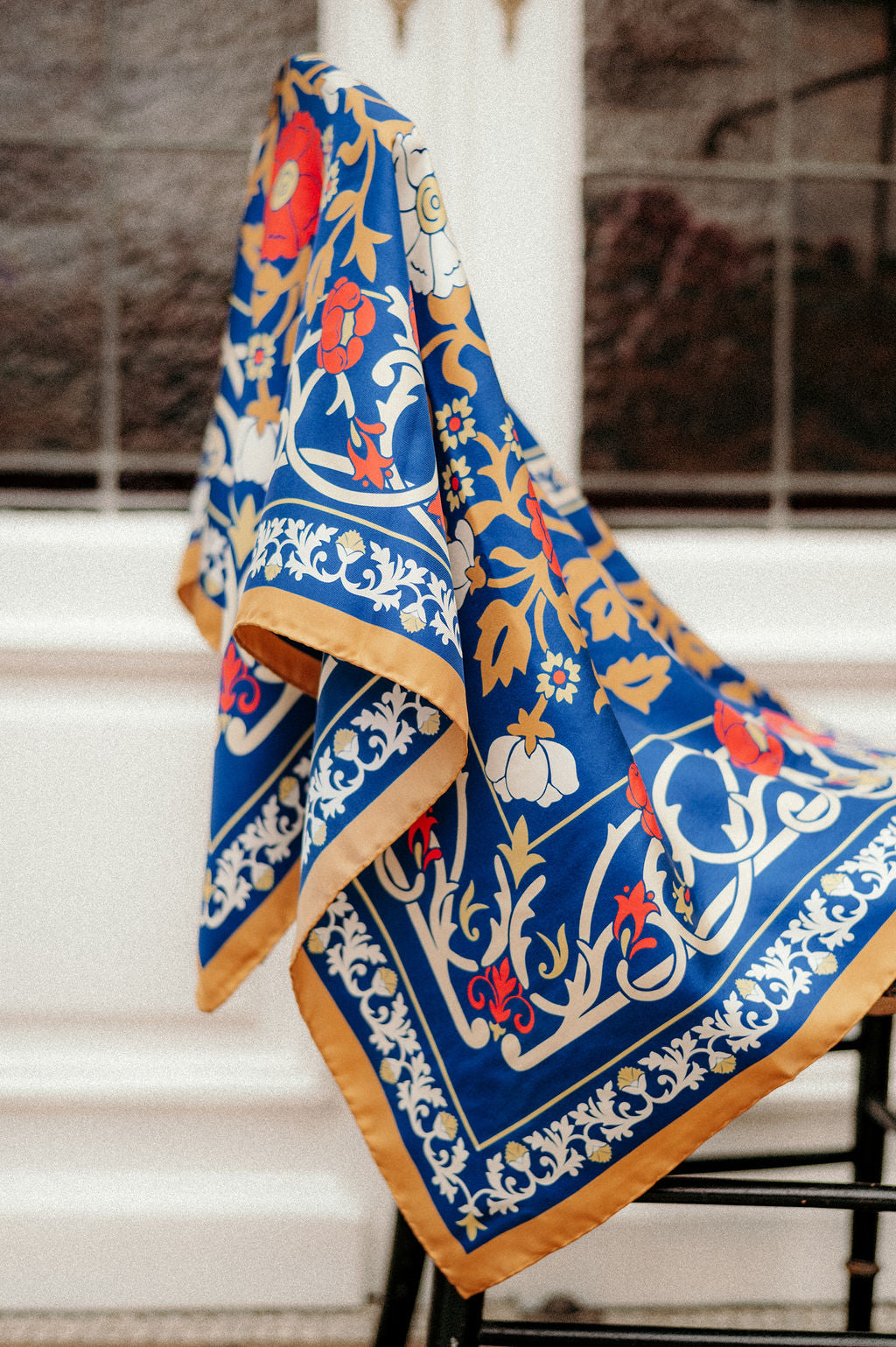 Marie-Antoinette navy silk