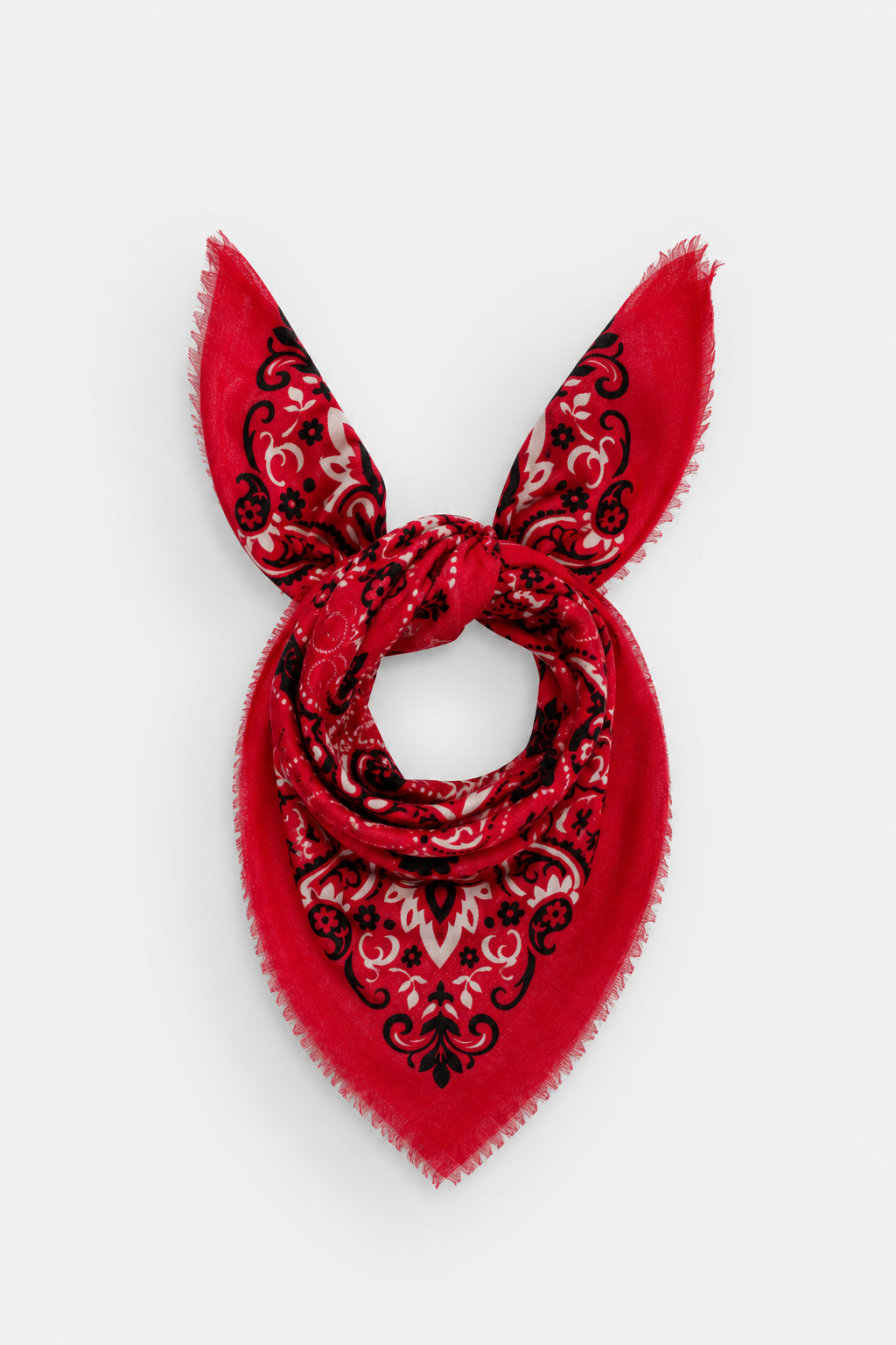 Red Cash Bandana Scarf