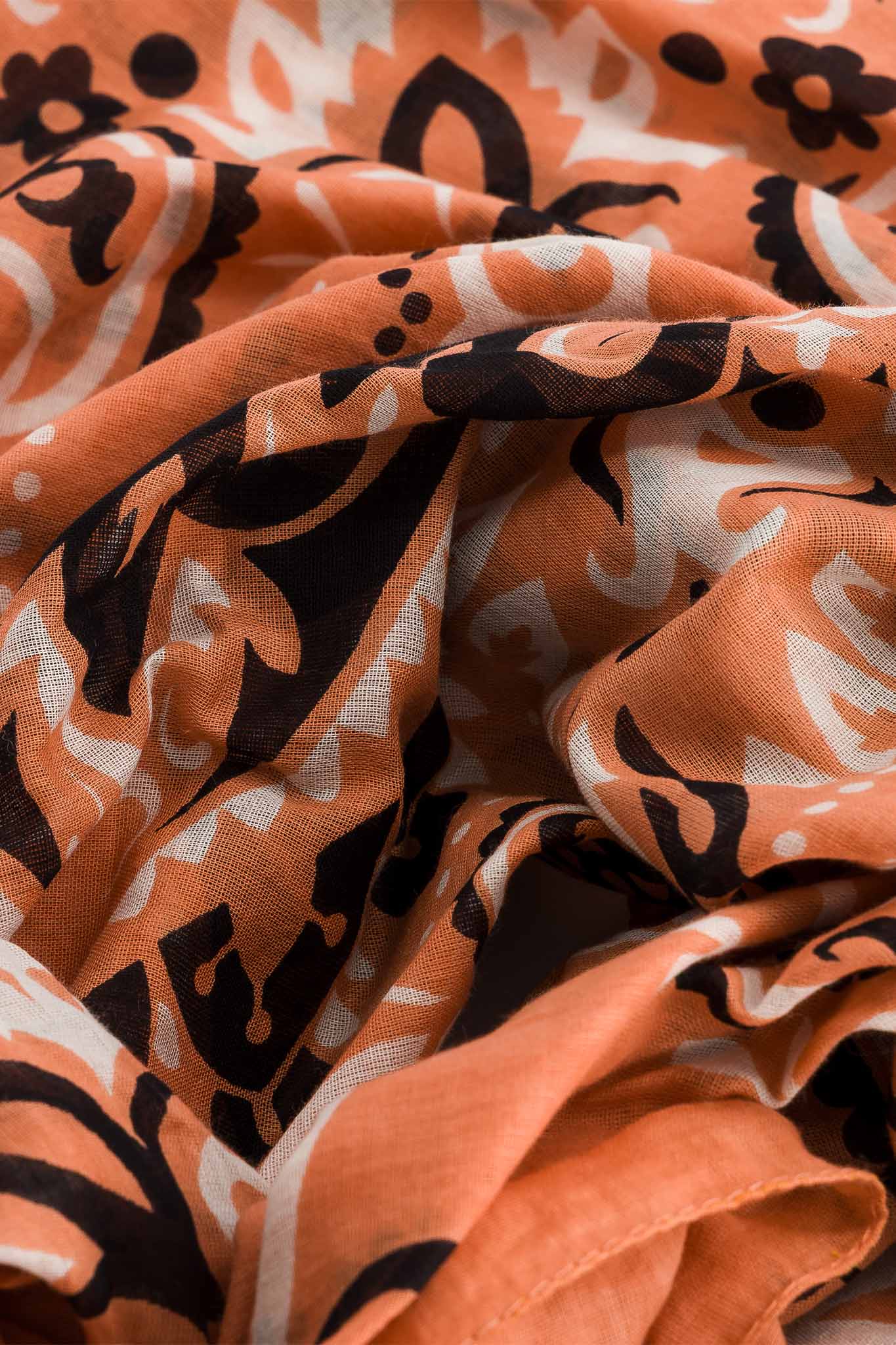 Large khaki cotton bandana scarf