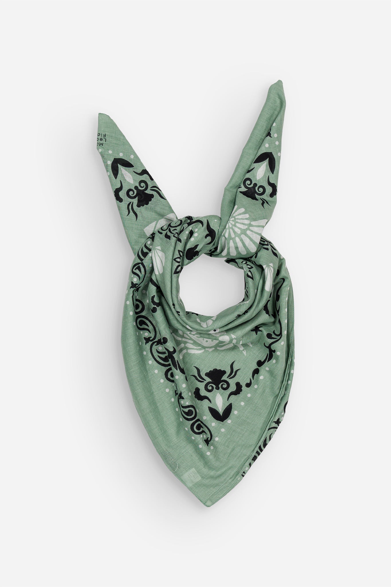 Paréo Large Crustacés Green coton